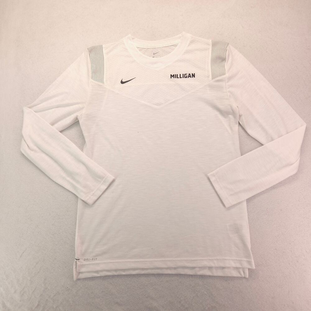 Nike Casual Crew Neck Long Sleeve Graphic T Shirt Mens Size Large L White - Picture 2 of 9